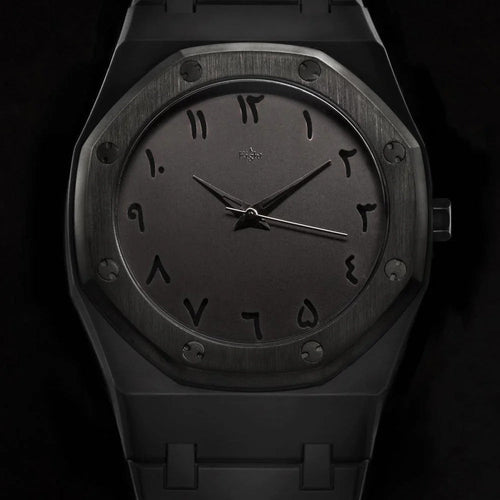 Black arabic watch