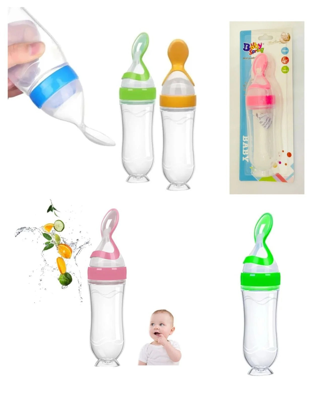 Baby Silicone Spoon Bottle